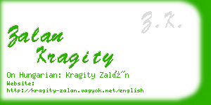 zalan kragity business card